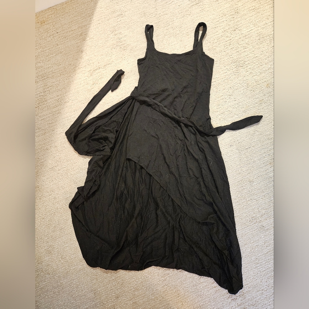 Quince Black Asymmetrical Dress